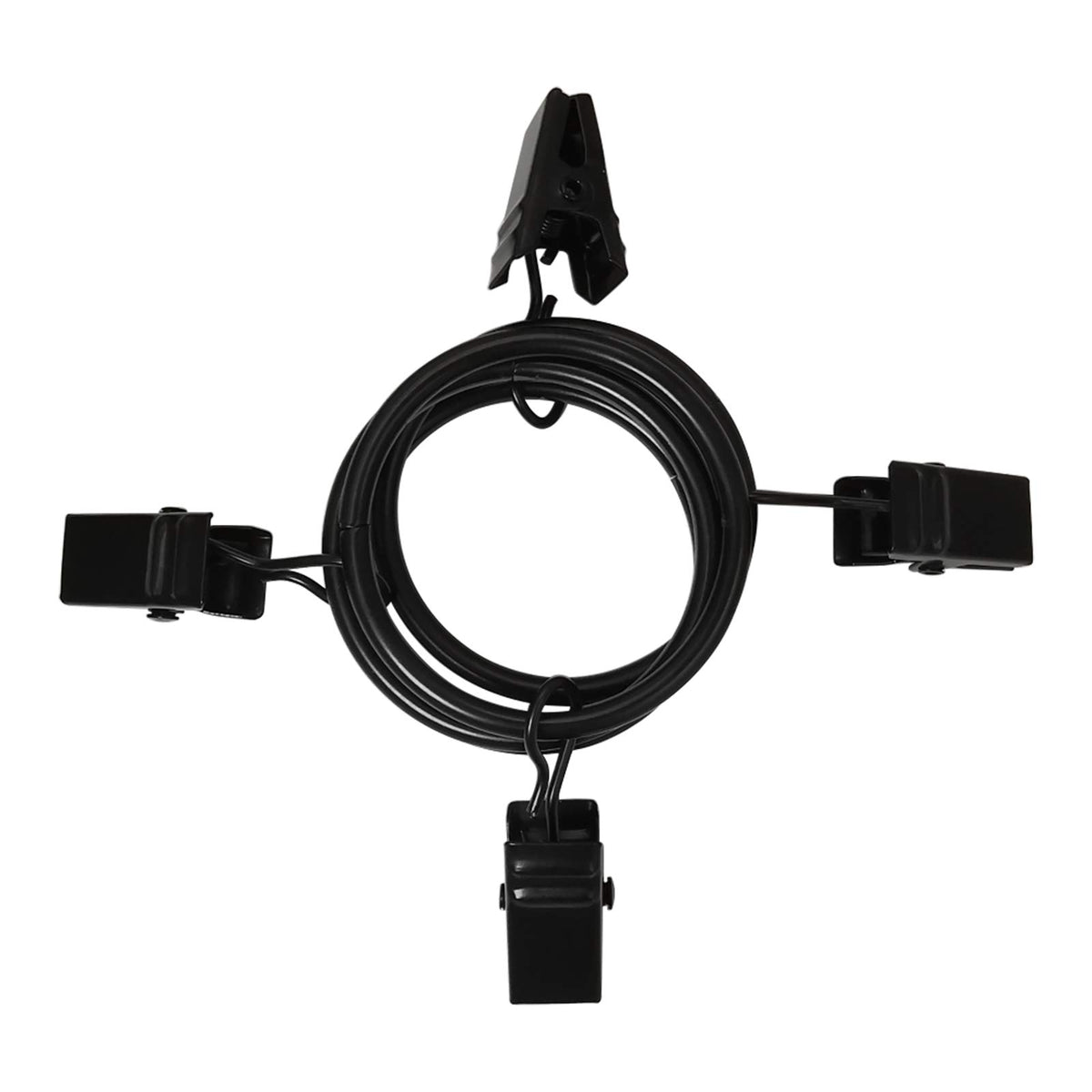 AMZSEVEN 40 Pack Metal Curtain Rings with Clips, 1.26 in ID, Black | Curtain clip rings fit rods up to 1 inch in diameter; securely hold curtains, baby pants on hangers and hair bows