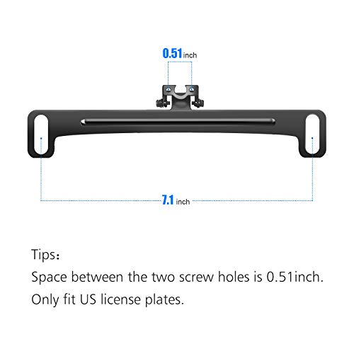 Pixelman Universal Car Rear View Camera License Plate Bracket | Upgraded Full Stainless Steel Backup Camera Mount, Dash Cam Mirror Accessory, Only Installation Holder