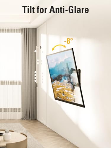 Mounting Dream Tilting TV Wall Mount for Most 37-90 Inch TVs up to 132lbs | Low Profile TV Mount Fits 16", 18", 24" Studs, Max VESA 600x400mm, Wall Mount TV Bracket with Quick Lock & Release, MD2268-LK