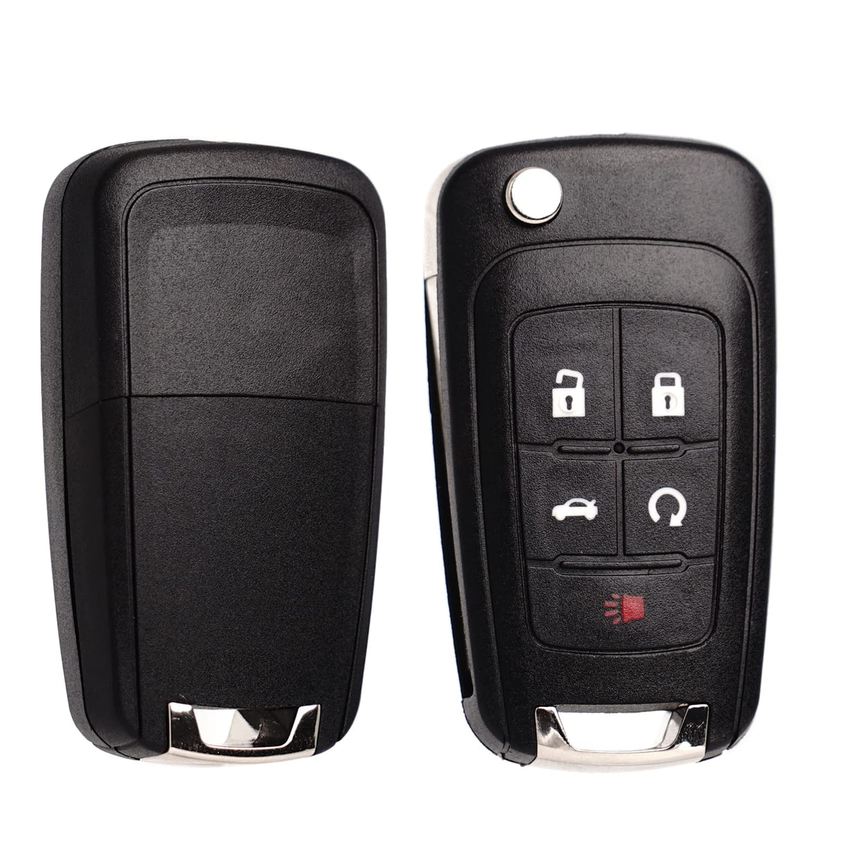 MechanMagic Flip Key Fob Replacement Fits for Chevy Equinox Camaro 2010-2019 Cruze Malibu Impala Sonic GMC Terrain Buick Lacrosse Regal Verano Encore Keyless Entry Remote Control 2 Sets