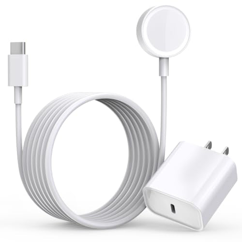 Fast Charger for Apple Watch Charger, USB C iPhone Watch Charger Plug Adapter & Long 6.6FT iWatch Portable Wireless Fast Charging Cable Cord Compatible with Apple Watch Series 10/9/8/7/SE/6/5/4/3/2/1