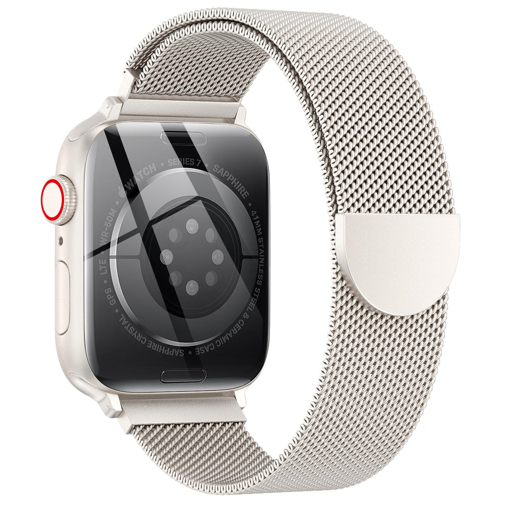 Original Milanese Loop Compatible with Apple Watch Bands for Women & Men | 40/41/42/38mm Stainless Steel Mesh Strap with Magnetic Clasp, Casual & Business, Fits iWatch Series 12 11 10 9 8 7 SE 6 5 4 3