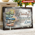 Our Crazy Loud Love - Personalized Family Vintage Sunset Poster / Canvas