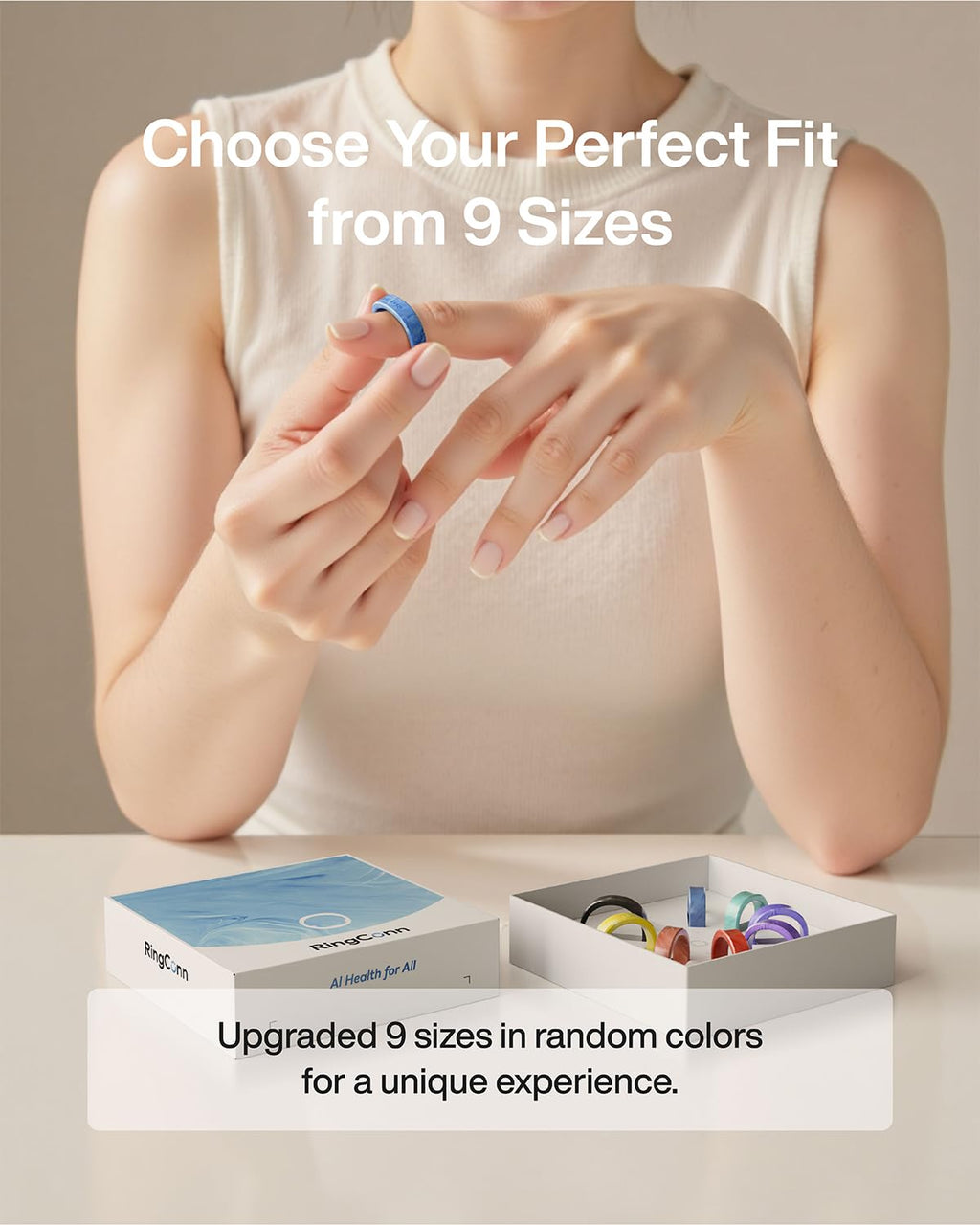 RingConn Gen 2 Air Sizing Kit - Size Before You Buy (Sizes 6-14) | Exclusive to RingConn Gen 2 Air | 9 Sizes Included for Accurate Fitting | Find Your Perfect Fit
