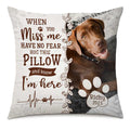 When You Miss Me, Have No Fear - Personalized Pet Memorial Pillow