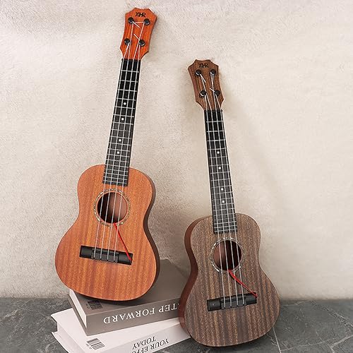 Raimy 17in Kids Ukulele Mini Guitar with Picks for Toddler Boys Girls | 4 Strings Children Musical Instruments, Educational Toys, Beginner Birthday Gift, Easy Strumming and Learning Fun (Mahogany)