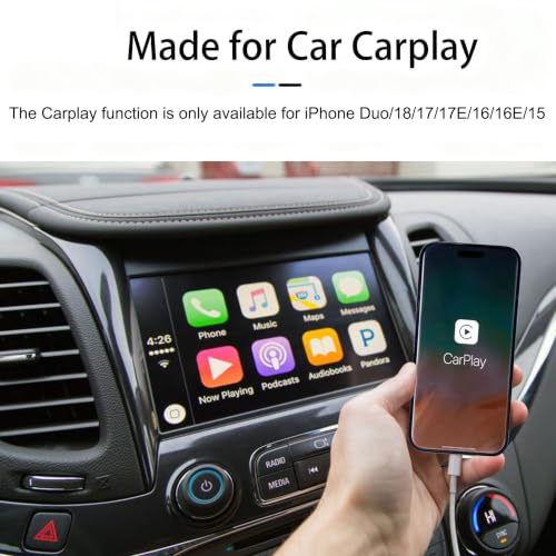 Car Carplay Cable for iPhone 18/17/16/15, USB A to USB C Cable for iPhone Duo(Fold),18/17/16/15 Pro Max,17E/16E/Plus Air, iPad 10th/11 Gen,iPad Pro 12.9,Air 5th/4th Charger Cord,Car Charging Cable