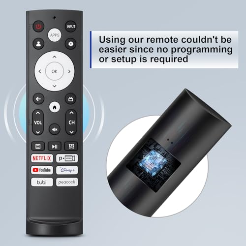 Replacement Remote Control for Hisense Smart Google TV，for Hisense UHD 4K ULED Google TVs