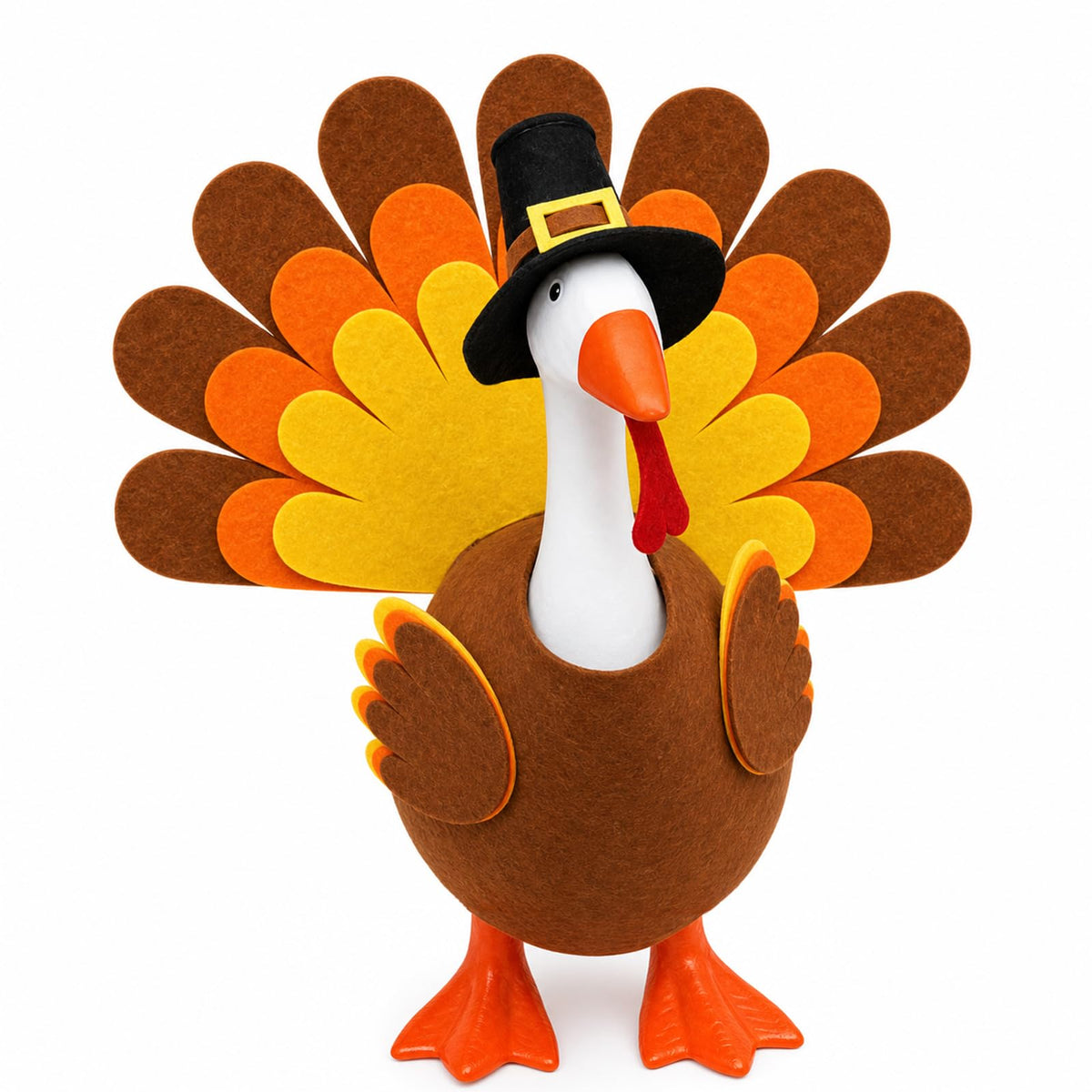 Aurexan 7 Inch Desk Goose Outfits, Mini Turkey Desktop Goose Accessories Set,Fall Desk Goos Outfits (Thanksgiving Day)