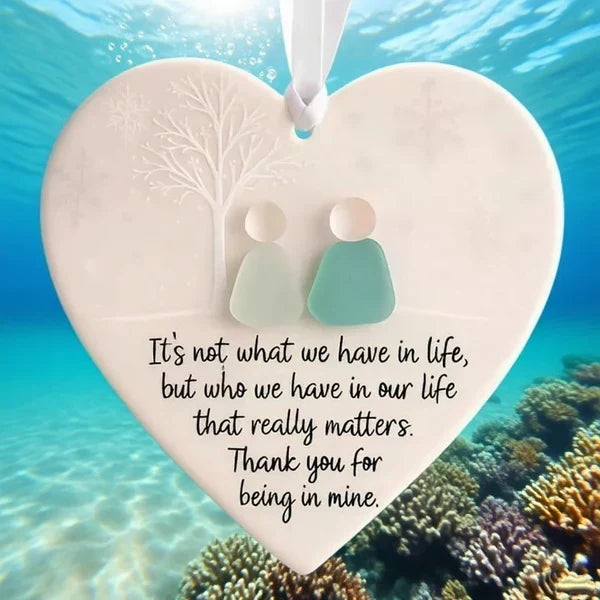 ⏳LAST DAY SALE 70% OFF!⏰Heart-Shaped Sea Glass Friendship Decor🌊✨ Shaped by Nature & Crafted by Hand💝