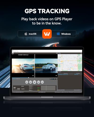 WOLFBOX G930 10'' 4K Rear View Mirror Camera with 64GB Card,5.8GHz WiFi | Dash Cam Front and Rear with WDR,Touch Screen Rearview Mirror Backup Camera,Night Vision,Parking Monitor,Reverse Assist,GPS