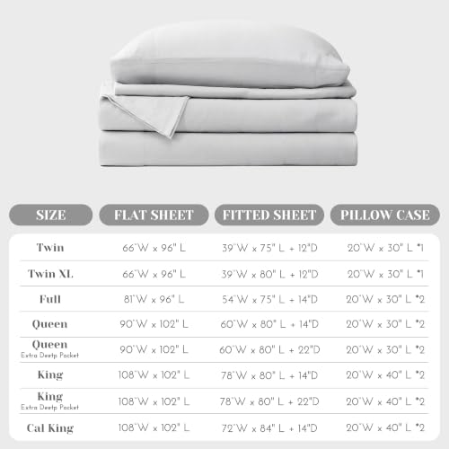 Comfort Spaces 100% Cotton Percale Sheets Twin Sheet Set 3 Pcs, White | Crisp, Cool & Breathable Bed Sheets, 12" Deep Pocket Fits Up to 14" Mattress, Lightweight, All Season Cozy, with Pillow Case