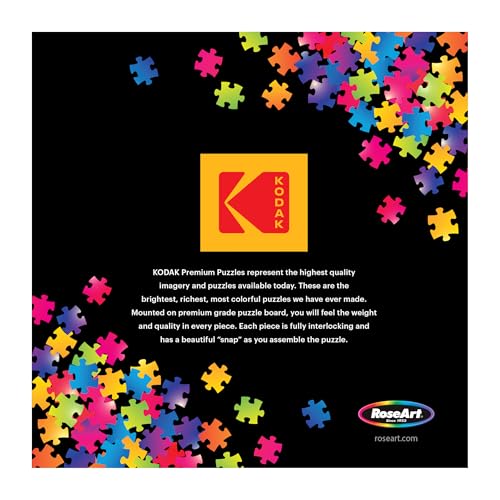 RoseArt Kodak Premium City Food Truck 1000 Piece Jigsaw Puzzle | 26.625" x 19.25" Finished Size, Fully Interlocking Pieces, Bonus Poster Included, Made in USA