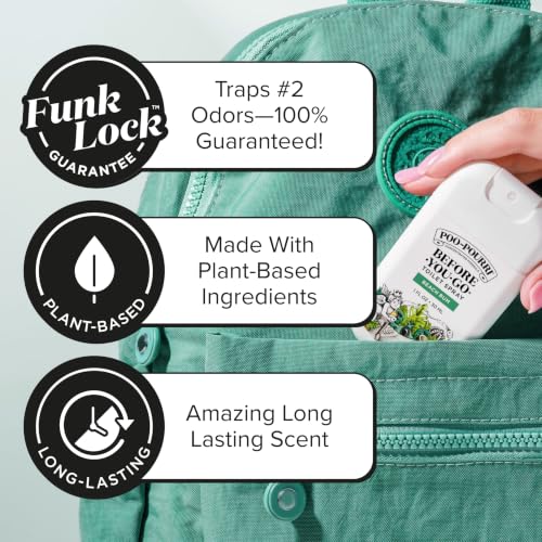 Poo-Pourri Before-You-Go Pocket Toilet Spray, Beach Bum, 1 Fl Oz | Travel Essentials On-The-Go Bathroom Odor Deodorizer with Essential Oils, Up to 50 Uses, TSA Approved, Coconut Orchid Scent