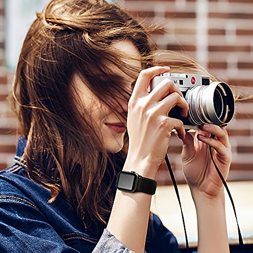 Lerobo Stretchy Nylon Band Compatible with Apple Watch Bands for Women Men | Soft Solo Loop Sport Strap for iWatch Series 12 11 10 9 8 7 6 5 4 3 2 1 SE Ultra 38/40/41/42/44/45/46/49mm, Breathable