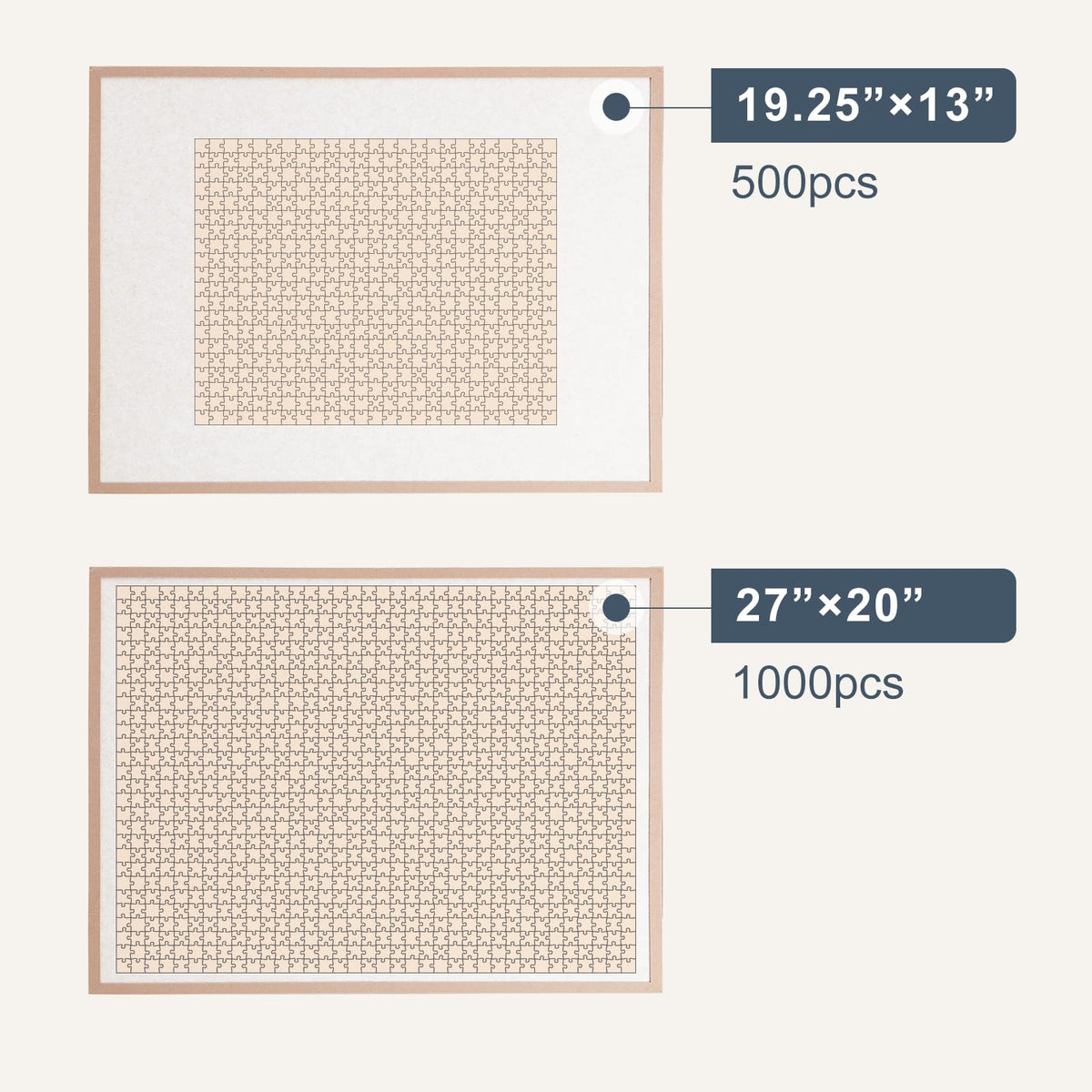 Piecevana Jigsaw Puzzle Board for 1000 Pieces | Foldable Puzzle Board, 29.84" x 21.96" Felt Display Board for Adults Mom Dad