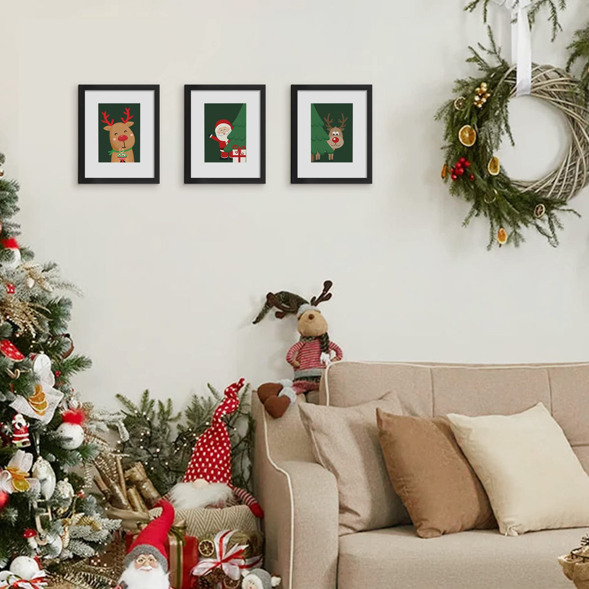 upsimples 8x10 Picture Frames, Gallery Wall Frames Set of 5, Black | Photo Frame Collage Wall Decor, 8 x 10 Frame, 5x7 Frame with Mat for Family, Baby, Hallway, Christmas
