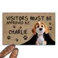 Approved By Dog Cartoon - Personalized Custom Doormat