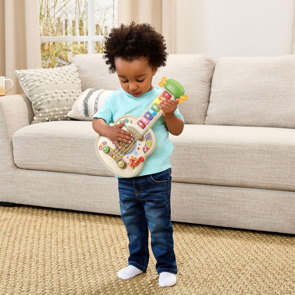 LeapFrog Strum and Count Wooden Guitar, Musical Toddler Toy