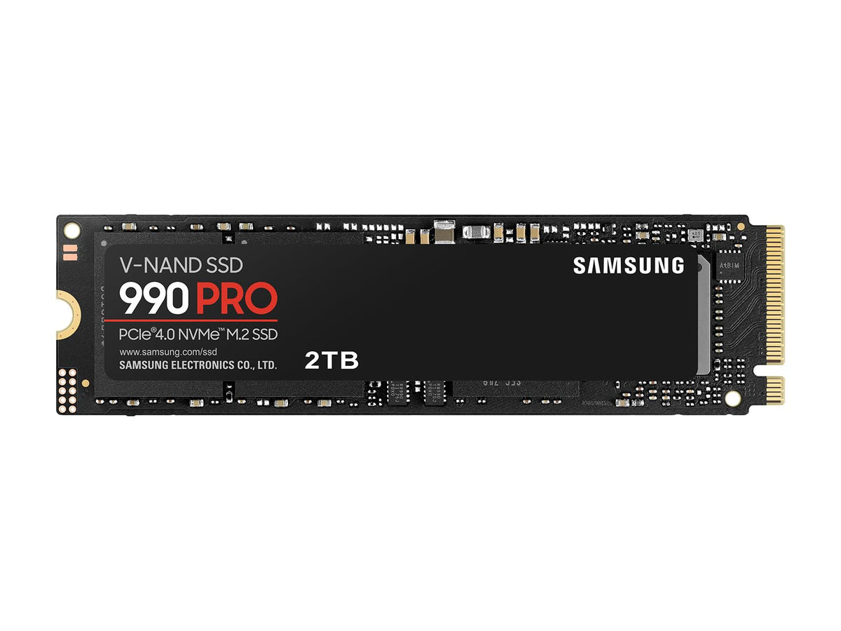 Samsung SSD 990 PRO 2TB, PCIe 4.0 M.2 2280, Up to 7,450 MB/s | NVMe Internal Solid State Hard Drive for High End Computing, Gaming, and Heavy Duty Workstations, (MZ-V9P2T0B/AM)