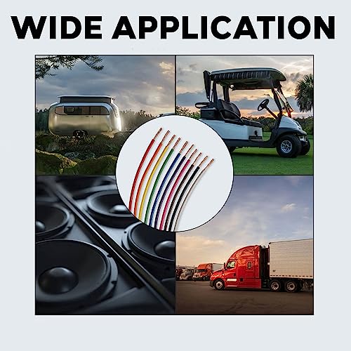 BEST CONNECTIONS Automotive Primary Wire - 100ft (Various Color Options) | Ideal for Trailer, Speaker, and Lighting Circuits | Durable Primary/Remote, Power/Ground Electrical Wiring (14 Gauge, Red)