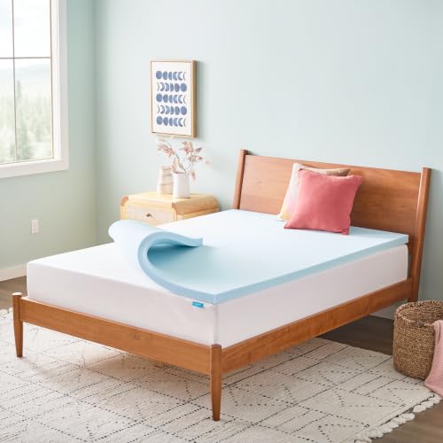 Linenspa 2 Inch Gel Memory Foam Mattress Topper, Plush, Cooling, Queen Size | CertiPUR-US certified, Cooling gel infusion, Plush pressure relief, Fits under standard fitted sheets, Expands in 24-48 hrs
