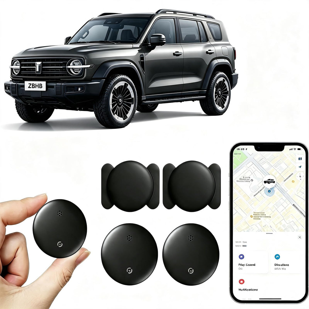 2-Pack Car GPS Tracker, No Monthly Fees, Hidden Vehicle Tracker | Vehicle Tracker,Car GPS Tracker | Magnetic Mount | Android Only | No SIM Card Required | Waterproof|Works Google'S Find