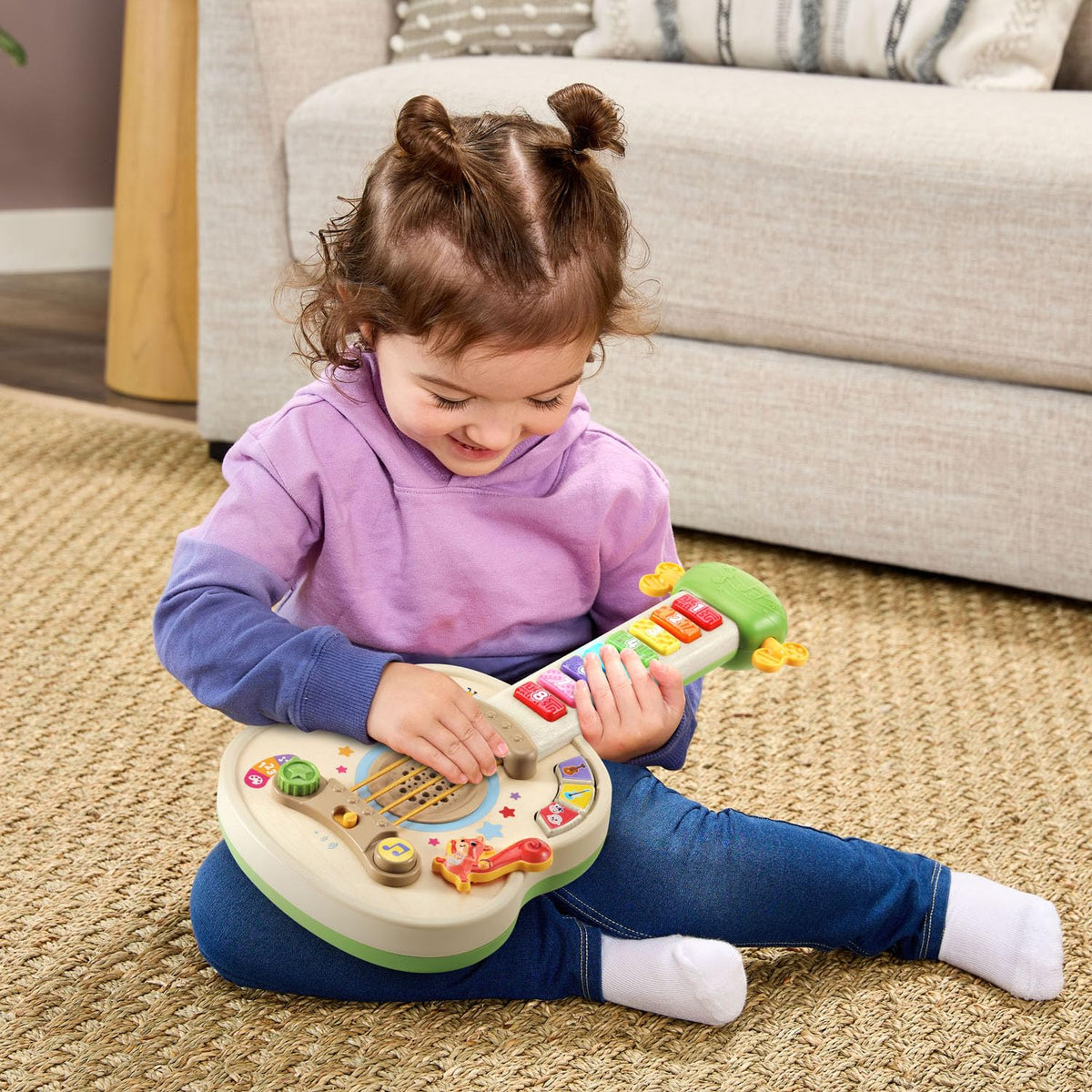 LeapFrog Strum and Count Wooden Guitar, Musical Toddler Toy