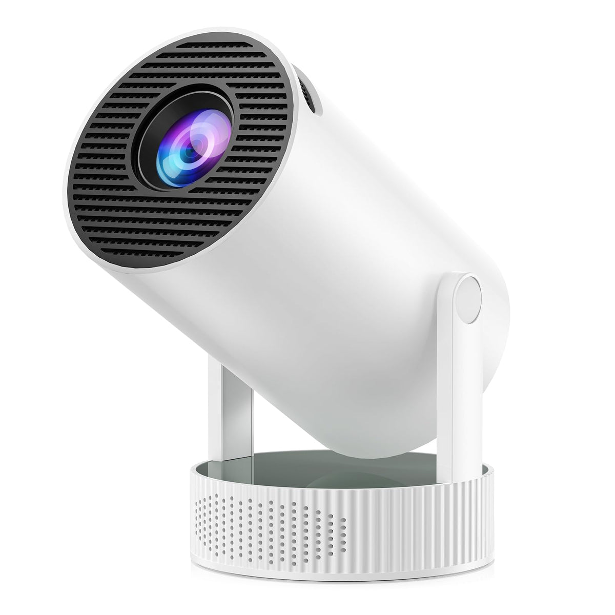 HOTPEAK Mini Projector with Battery, WiFi 6 & Bluetooth5.4, 4K Supported | 300 ANSI Rechargeable Portable Projector, 1080P Supported, 270°Rotatable, Auto Keystone, for Phone/Android/Laptop/TV Stick