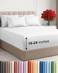 CGK Extra Deep King Sheet Set - 6pc Cooling Sheets - White | Hotel Luxury Bed Sheets Set, Easy & Secure Fit, Ultra-Soft, Wrinkle & Fade Free, Comfy Sheets Set with Extra Deep Pockets