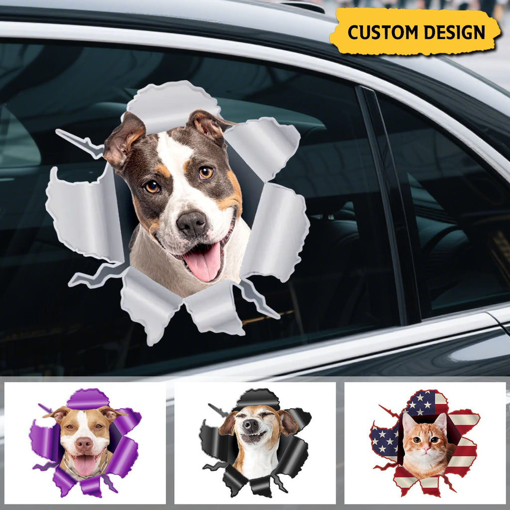 Personalized Peeking Pets Sticker- Gift For Pet Lovers