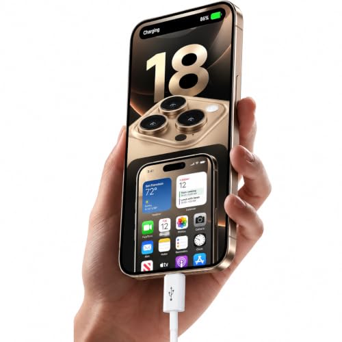Car Carplay Cable for iPhone 18/17/16/15, USB A to USB C Cable for iPhone Duo(Fold),18/17/16/15 Pro Max,17E/16E/Plus Air, iPad 10th/11 Gen,iPad Pro 12.9,Air 5th/4th Charger Cord,Car Charging Cable
