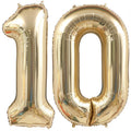 Champagne Gold 10 Balloon,40 Inch Light Gold Number 10 Balloon Big Foil Mylar Helium Balloons for Birthday Party