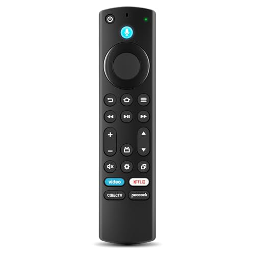 Replacement Remote for Fire Smart TV, with Voice Control | for Insignia/Toshiba/TCL/Hisense Fire Smart TV, Simple Setup, 1-Year Warranty - Not for Roku OS