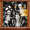 AMLOOPH Halloween Decorations Window Stickers - Skeleton Window Clings | 10 Sheets Reusable 3 Large Skeleton Stickers + Small Bat Spider Ghost Decals Design for Halloween Window Decorations Indoor