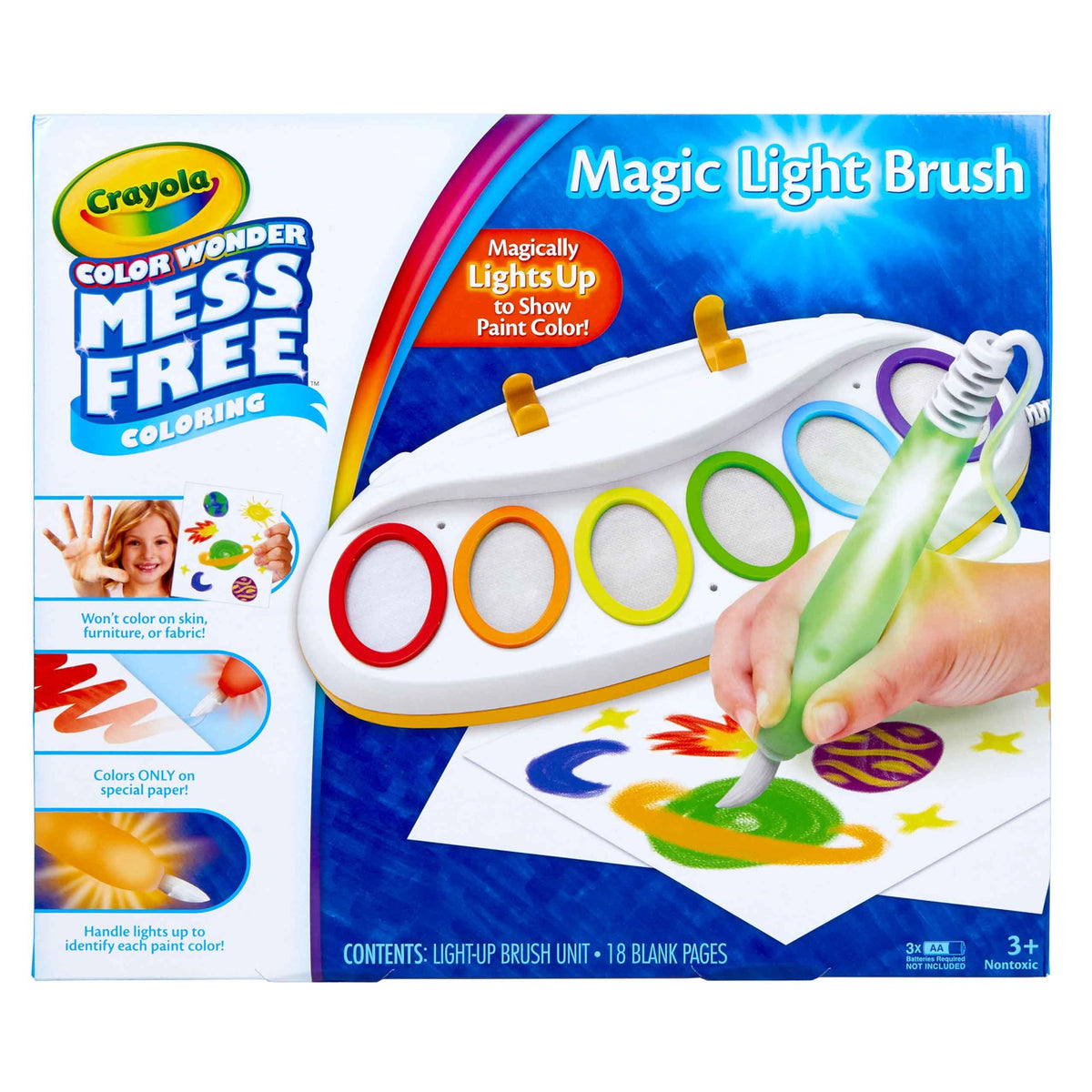 Crayola Color Wonder Magic Light Brush, Mess Free Painting for Kids, Age 3+ | Toddler Paint Set, Learning Art Toys, Birthday, Holiday Gifts for Girls & Boys, Arts & Crafts, Kids Activities