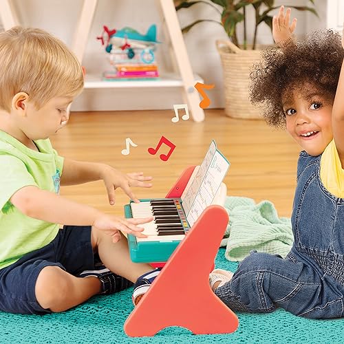 B. toys Wooden Piano, Mini Maestro with Color-Coded Songbook | Wooden piano toy with color-coded keys and songbook featuring 6 classical compositions; 3+ Years