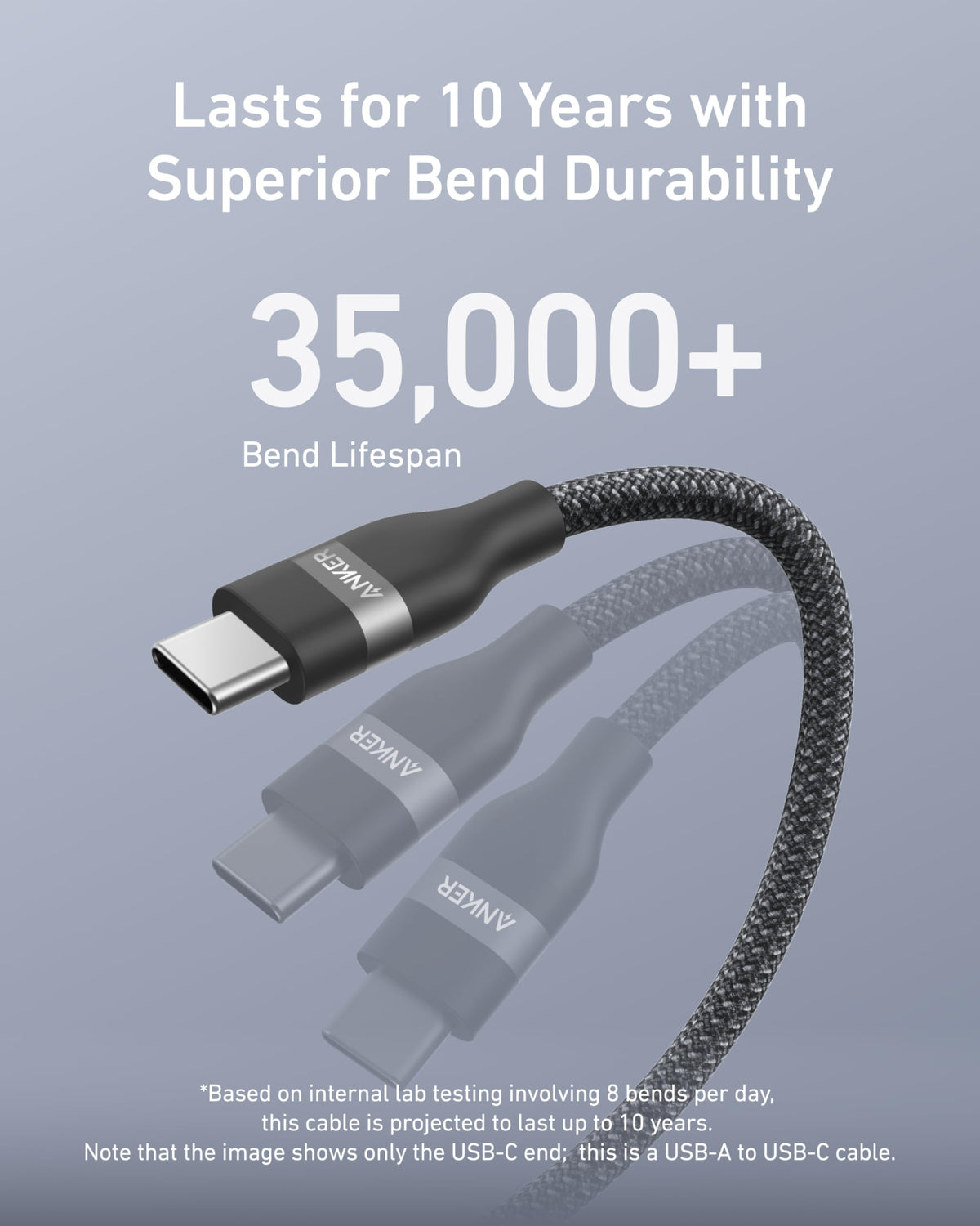 Anker Nano USB A to USB C Cable, CarPlay USB to USB C Cable (3 ft, Balck) | Upcycled-Braided Cord for CarPlay, iPhone 17 / 16 Series, Samsung Galaxy Note20, and More