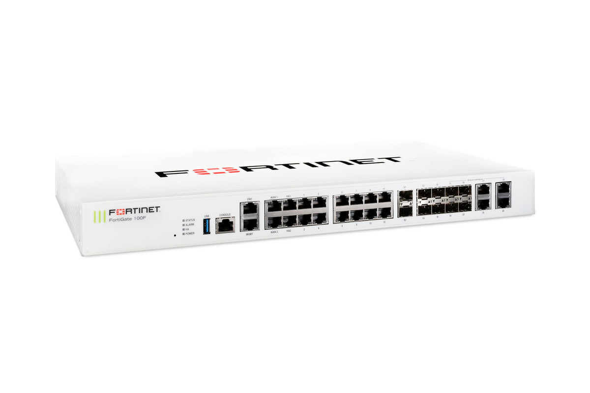 FORTINET FortiGate-100F Firewall Appliance Plus 1 Year FortiCare Premium and FortiGuard Enterprise Protection (FG-100F-BDL-809-12)