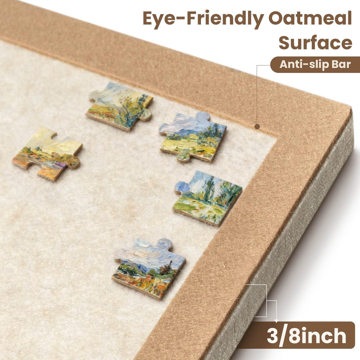 Piecevana Jigsaw Puzzle Board for 1000 Pieces | Foldable Puzzle Board, 29.84" x 21.96" Felt Display Board for Adults Mom Dad