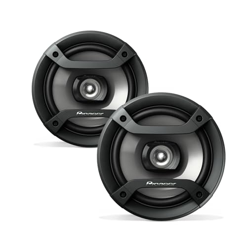 Pioneer F-Series TS-F1634R 6.5" 2-Way Coaxial Car Speakers 200W Max | Great Factory Speaker Replacement, Balanced Sound + Smooth Treble, High-Efficiency Speaker Designed for OEM Power