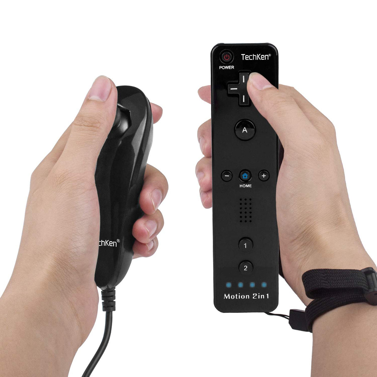 Motion Plus Wii Controllers 2Packs with Nunchucks, Wii Remote Controllers Compatible for wii and Wii U with Built in Motion Plus