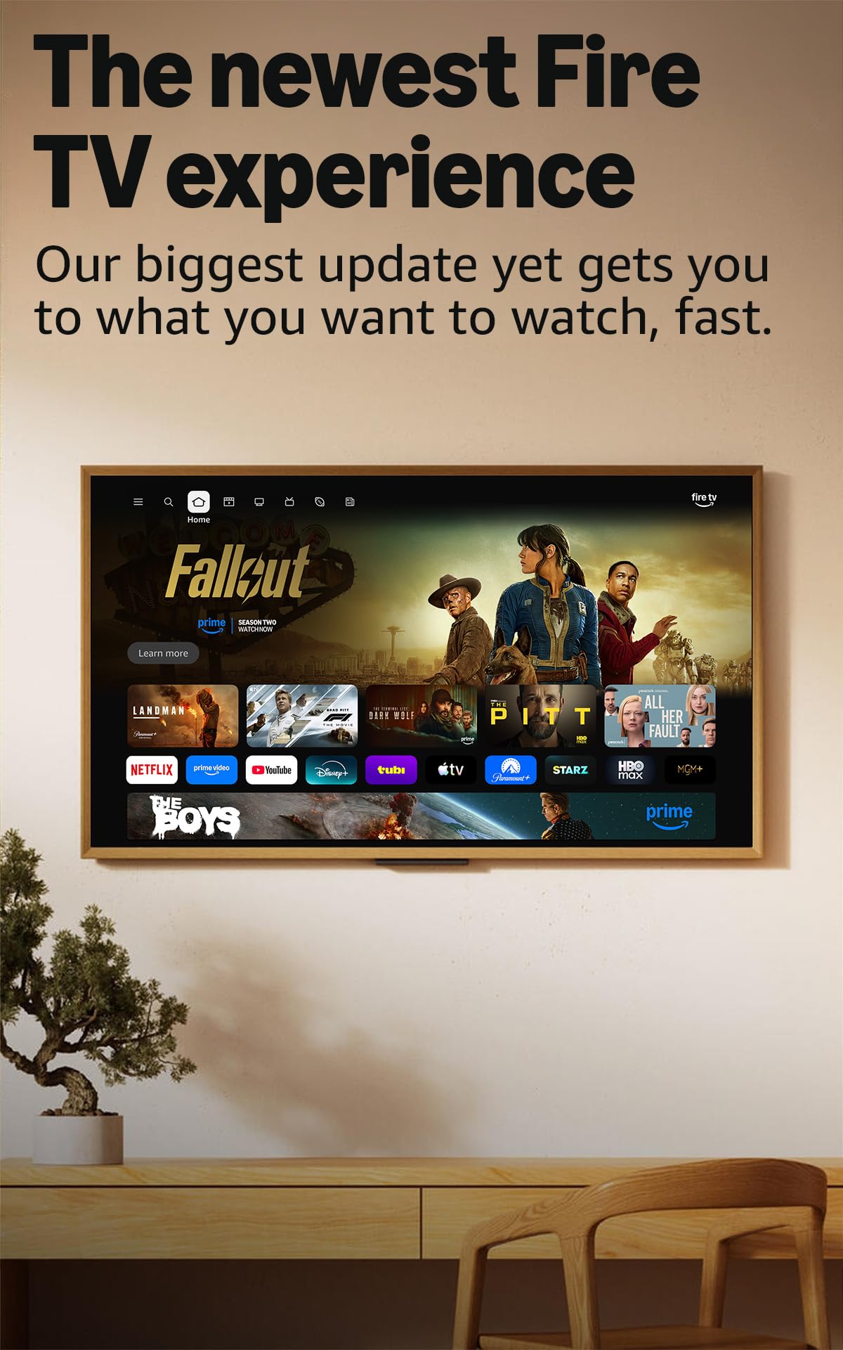 Amazon Ember 55" 4-Series with Fire TV (newest model), 4K Ultra HD smart TV with Alexa Remote, HDR10+, fast processor, Dolby Audio, Ambient Experience, free and live TV, find shows faster with Alexa+