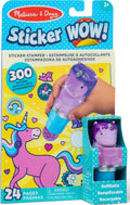 Melissa & Doug Sticker Wow!™ 24-Page Activity Pad and Sticker Stamper, 300 Stickers, Arts and Crafts Fidget Toy Collectible Character – Purple Unicorn - for Kids Ages 3+ - FSC Certified