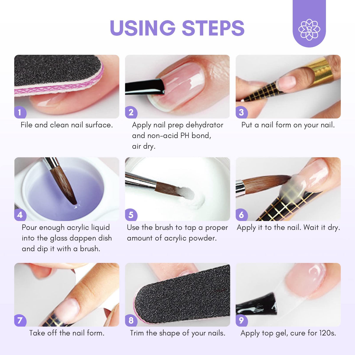 SAVILAND Low Odor EMA Monomer Acrylic Nail Liquid, 4 oz | Non-Yellowing Monomer with #12 Nail Brush, Strong Adhesion, For Extensions & 3D Sculpting, DIY Beginners, Home and Salon Use