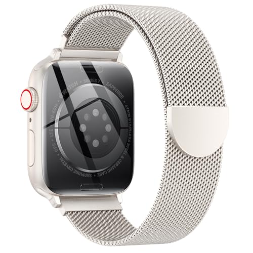 Original Milanese Loop Compatible with Apple Watch Bands for Women & Men | 40/41/42/38mm Stainless Steel Mesh Strap with Magnetic Clasp, Casual & Business, Fits iWatch Series 12 11 10 9 8 7 SE 6 5 4 3