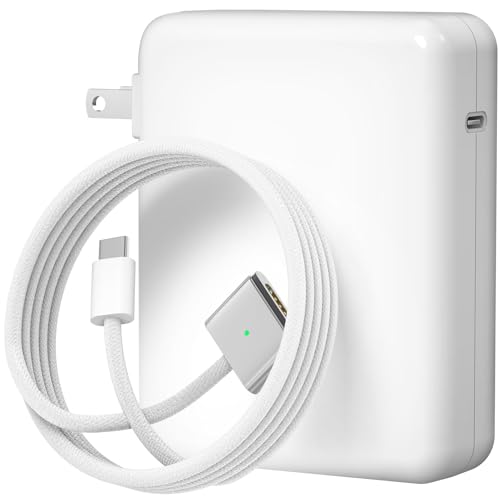 140W Charger for MacBook Pro 16 14 inch Mac Air 15 13 inch 2026 2025 2024 | 23 22 21 M1–M5【Original Quality】 Fast Charger Power Adapter & 6.6FT Type C to Magnetic 3 Cable LED Applicable 2021-26 (White)