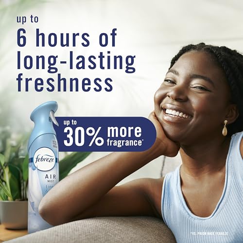 Febreze Air Mist, Air Freshener Spray, Odor Fighting Room Spray, Deodorizer for Home Bathroom Kitchen Office Apartment Dorm Room Classroom, Heavy Duty Crisp Clean Scent, 8.1oz (Pack of 3)