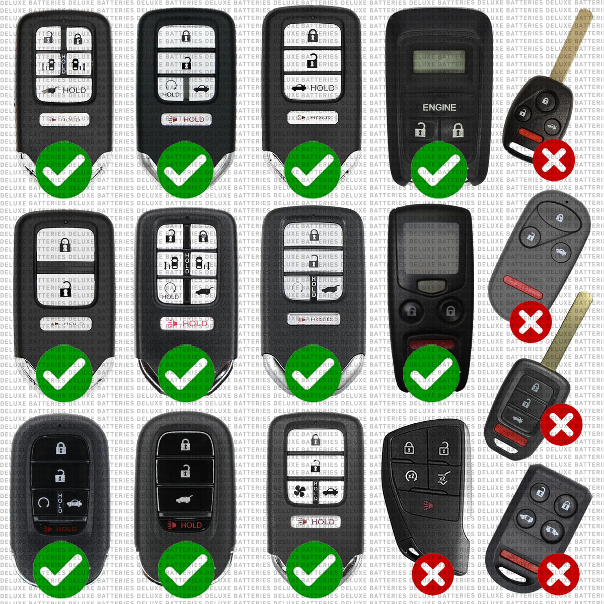 Key Fob Replacement Batteries for Honda, Pack of 2 | Fits CRV Civic Accord Pilot Odyssey HRV Fit Passport Ridgeline Crosstour Insight Clarity CRZ (Check Fitment Guide)