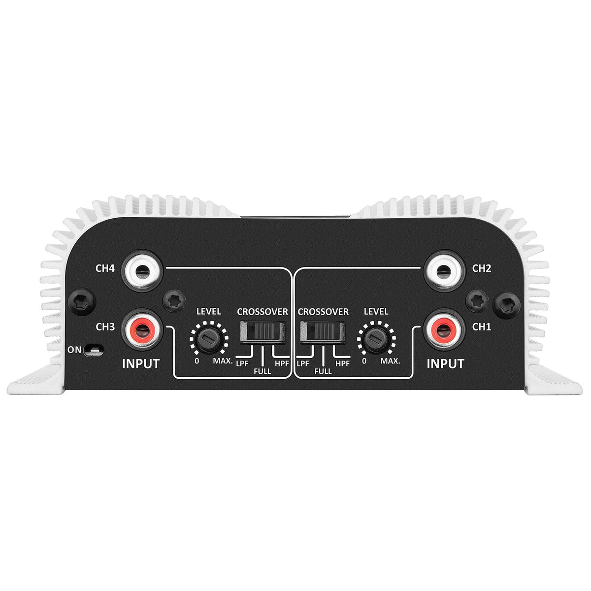 Taramps TS 400x4 400 watts RMS 4 Channels Full Range Car Audio Amplifier, 2 Bridged Channels, RCA Input Class D, Output Power, Multichannel Amplifier System, Small - TS400X4